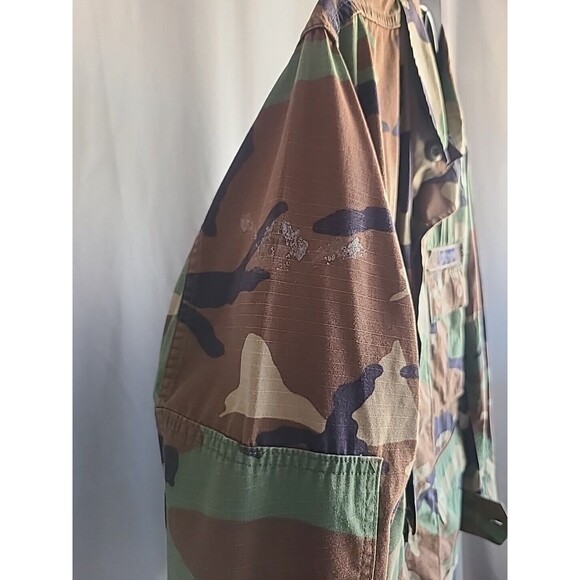 Authentic Air Force Woodland Fatigue Shirt Military Thrifted Streetwear ROTC - Picture 8 of 9